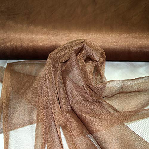 Stoff-Kollektion - Tüll Stoff Meterware aus Polyester - Tüllstoff Glänzend & Doppelseitig 150cm breit – Ideal zum Nähen von Kostümen, für Bekleidung, als Dekostoff etc. - Schokobraun Stoff-Kollektion - Tüll Stoff Meterware aus Polyester - Tüllstoff Glänzend & Doppelseitig 150cm breit – Ideal zum Nähen von Kostümen, für Bekleidung, als Dekostoff etc. - Schokobraun von Stoff-Kollektion