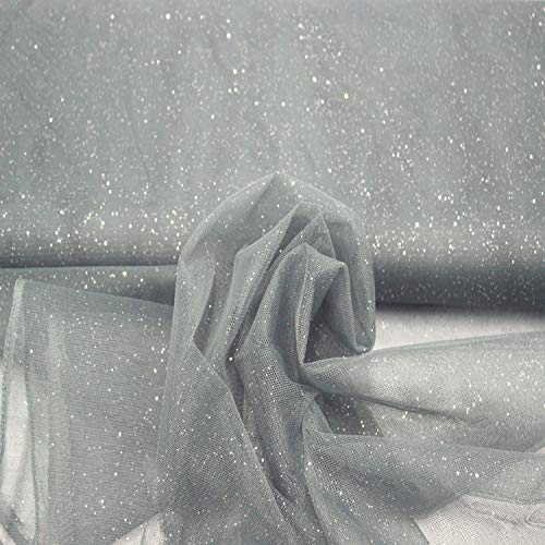 Stoff-Kollektion - Tüll Stoff mit Glitzerpigmenten Meterware aus Polyester - Tüllstoff Glänzend & Doppelseitig 150cm – Ideal zum Nähen von Kostümen, für Tütü, als Dekostoff etc. - Anthrazit Stoff-Kollektion - Tüll Stoff mit Glitzerpigmenten Meterware aus Polyester - Tüllstoff Glänzend & Doppelseitig 150cm – Ideal zum Nähen von Kostümen, für Tütü, als Dekostoff etc. - Anthrazit von Stoff-Kollektion