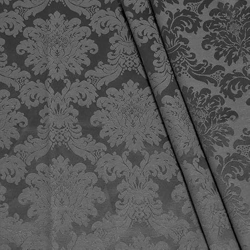 STOFFKONTOR Dekostoff Jacquard Damast Stoff Floral Barock - Meterware, Farbe Dunkel-Grau - zum Nähen von Kissenbezügen, Tischdecken, Deko, Gardinen, Bekleidung UVM. STOFFKONTOR Dekostoff Jacquard Damast Stoff Floral Barock - Meterware, Farbe Dunkel-Grau - zum Nähen von Kissenbezügen, Tischdecken, Deko, Gardinen, Bekleidung UVM. von Stoff Kontor