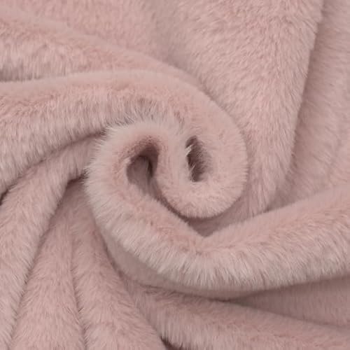 STOFFKONTOR Fellimitat Kunstfell Stoff Super Soft - Meterware, Farbe Alt-Rosé - zum Nähen von Bekleidung und Homeaccessoires von Stoff Kontor