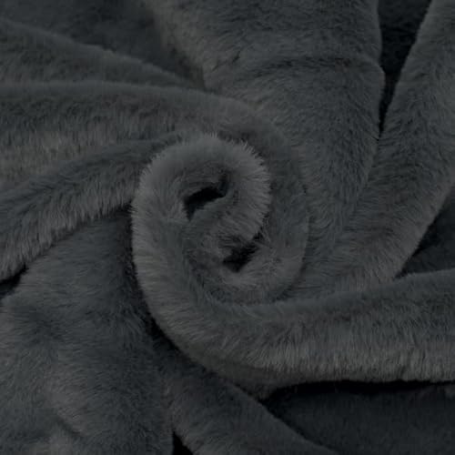 STOFFKONTOR Fellimitat Kunstfell Stoff Super Soft - Meterware, Farbe Dunkel-Grau - zum Nähen von Bekleidung und Homeaccessoires STOFFKONTOR Fellimitat Kunstfell Stoff Super Soft - Meterware, Farbe Dunkel-Grau - zum Nähen von Bekleidung und Homeaccessoires von Stoffkontor