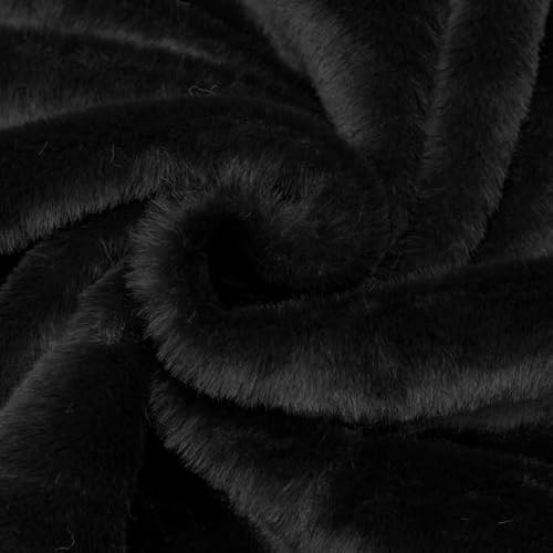 STOFFKONTOR Fellimitat Kunstfell Stoff Super Soft - Meterware, Farbe Schwarz - zum Nähen von Bekleidung und Homeaccessoires STOFFKONTOR Fellimitat Kunstfell Stoff Super Soft - Meterware, Farbe Schwarz - zum Nähen von Bekleidung und Homeaccessoires von Stoffkontor