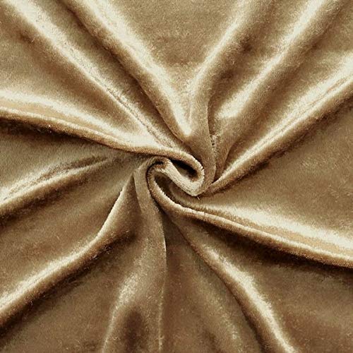 STOFFKONTOR Pannesamt Stoff - Meterware, cafe crema - zum Nähen von Bekleidung, Kostümen, Dekorationen von Stoffkontor