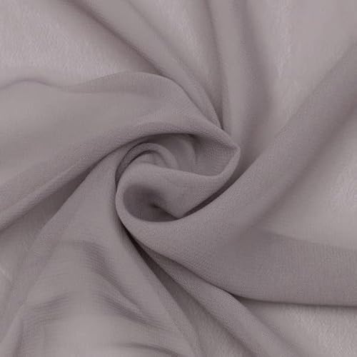 STOFFKONTOR Polyester Chiffon Stoff - Meterware, Farbe Grau - zum Nähen von Bekleidung, Schleiern, Dekorationen usw. STOFFKONTOR Polyester Chiffon Stoff - Meterware, Farbe Grau - zum Nähen von Bekleidung, Schleiern, Dekorationen usw. von Stoff Kontor