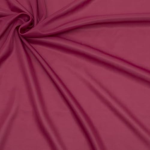 STOFFKONTOR Stretch Futterstoff Stoff Charmeuse - Öko-Tex Standard 100 - Meterware, Farbe Bordeaux - zum Abfüttern von Bekleidung und zur Dekoration von Stoff Kontor