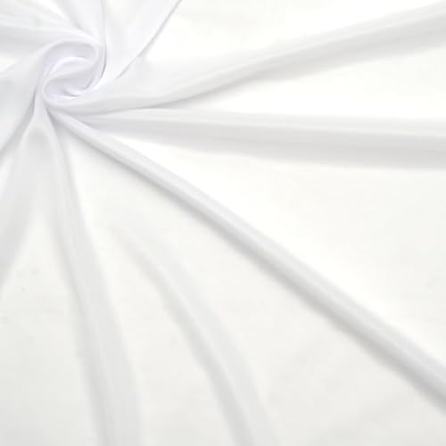 STOFFKONTOR Stretch Futterstoff Stoff Charmeuse - Öko-Tex Standard 100 - Meterware, Farbe Weiss - zum Abfüttern von Bekleidung und zur Dekoration von Stoff Kontor