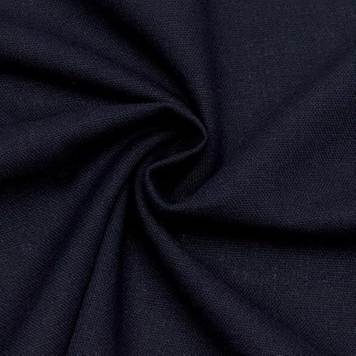 STOFFKONTOR - Viskose-Leinen-Mix Stoff - Meterware, Farbe Dunkel-Blau - zum Nähen von Bekleidung und Homeaccessoires STOFFKONTOR - Viskose-Leinen-Mix Stoff - Meterware, Farbe Dunkel-Blau - zum Nähen von Bekleidung und Homeaccessoires von Stoff Kontor