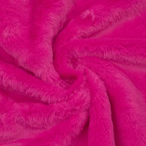 Stoff Kontor STOFFKONTOR Fellimitat Kunstfell - Meterware, Farbe Pink - zum Nähen von Bekleidung und Homeaccessoires von Stoff Kontor