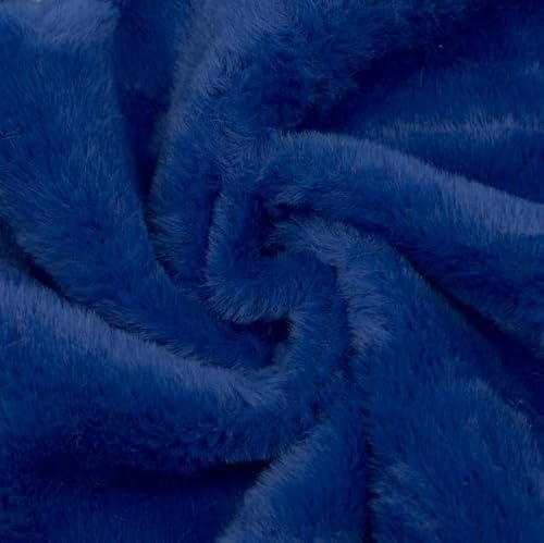 Stoff Kontor STOFFKONTOR Fellimitat Kunstfell - Meterware, Farbe Royal-Blau - zum Nähen von Bekleidung und Homeaccessoires von Stoff Kontor
