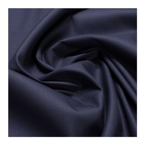 Stoff am Stück Stoff Baumwolle Polyester EOL Köper dunkelblau kochfest Lycra Mischgewebe marine dehnbar von STOFFAMSTÜCK