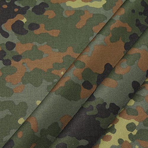 Stoff am Stück Stoff Baumwolle Polyester Flecktarn Deutschland Camouflage Tarndruck reißfest von STOFFAMSTÜCK