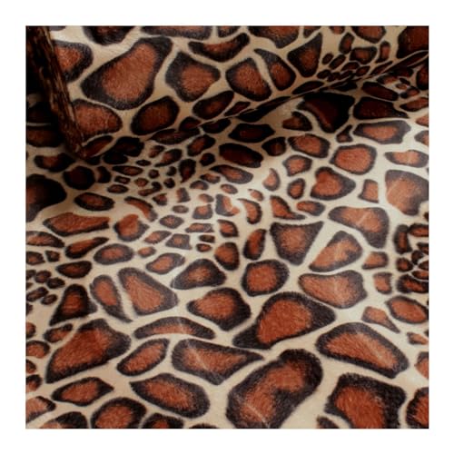 Stoff am Stück Stoff Polyester Plüsch Giraffe Fellimitat Fell Safari Giraffen flauschig weich warm von STOFFAMSTÜCK