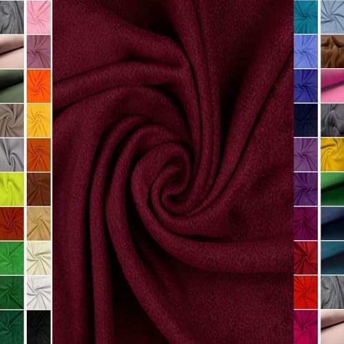 STOFFBOOK FLEECESTOFF ANTIPILLING WEICH UND WOHLIG WARM STOFF STOFFE, B586 (Brombeer) von StoffBook