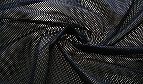 STOFFBOOK SCHWARZ KLASSISCHER LOCHFILET STOFF - WABE 2MM - NETZSTOFF STOFFE, B674 (Schwarz-50cm) von Stoffbook