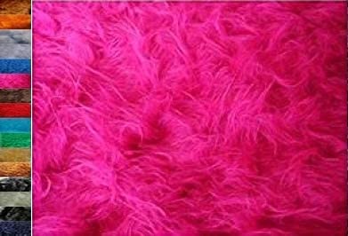 STOFFBOOK WEICH KUNSTFELL HOCHLANDRIND LANGHAAR FELL WINDSCHUTZ MIRKOFON TEDDYFELL FLOKATI FELLIMITAT STOFFE Pink von StoffBook