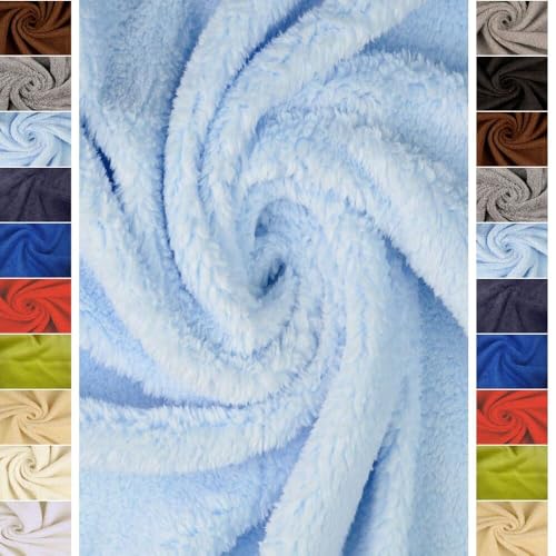 StoffBook BABYBLAU TEDDY-PLÜSCH MIT WEICHEM UND FLAUSCHIGEM GRIFF KUNSTFELL TEDDYFELL STOFF, B881 StoffBook BABYBLAU TEDDY-PLÜSCH MIT WEICHEM UND FLAUSCHIGEM GRIFF KUNSTFELL TEDDYFELL STOFF, B881 von StoffBook