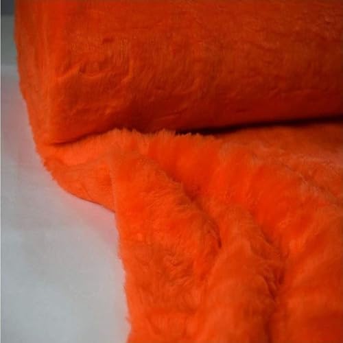 StoffBook BÄRCHENFELL TEDDYFELL FELL STOFF FELLIMITAT(Orange, 25x155cm) von StoffBook