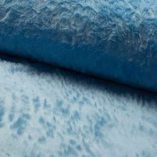 StoffBook BÄRCHENFELL TEDDYFELL FELL STOFF FELLIMITAT (Babyblau, 50x155cm) von StoffBook