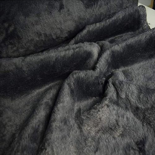 StoffBook BÄRCHENFELL TEDDYFELL FELL STOFF FELLIMITAT (Grau, 25x155cm) von StoffBook