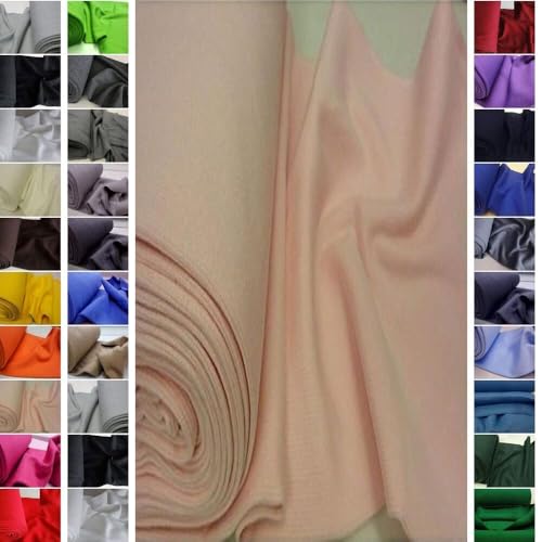 StoffBook Baumwolle BÜNDCHENSTOFF BI-Stretch RIPPENSTRUKTUR Stoff, B859 (Babyrosa) von StoffBook