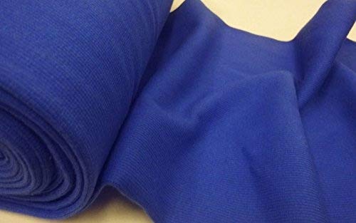 StoffBook Baumwolle BÜNDCHENSTOFF BI-Stretch RIPPENSTRUKTUR Stoff, B862 (Royalblau) von StoffBook