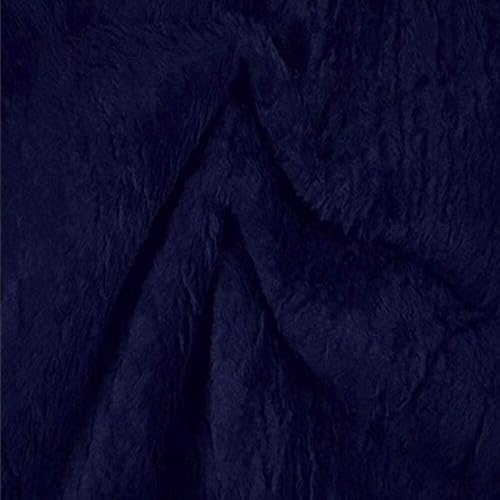 StoffBook DUNKELBLAU TEDDYFELL GLATT TEDDYPLÜSCH FELL KUNSTFELL STOFF STOFFE, D202(Dunkelblau) von StoffBook