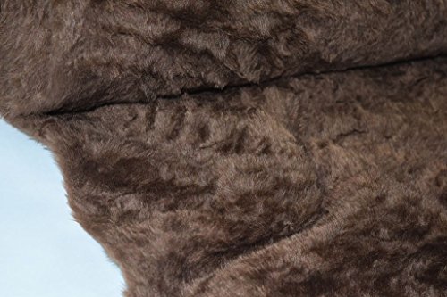 StoffBook DUNKELBRAUN TEDDY-FELLIMITAT BÄRENFELL 1,5 CM KURZFLOR FÜR ACCESSOIRES, BEKLEIDUNG, D104 von StoffBook