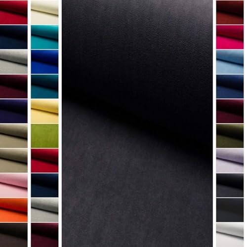 StoffBook EDEL BAUMWOLLE STRETCH SAMTSTOFF NICKISAMT STOFF STOFFE (MAUSGRAU) von StoffBook