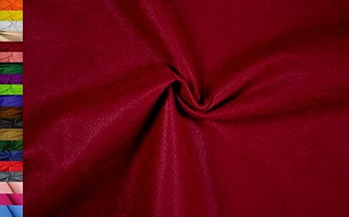 StoffBook FILZSTOFF Viskose -180CM BREIT-1MM DICK- Applikation Stoff Stoffe, B524 (Dklrot) von StoffBook