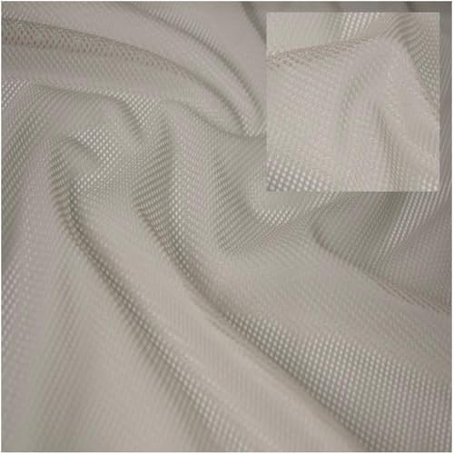 StoffBook HELLGRAU KLASSISCHER LOCHFILET STOFF -WABE 2MM- NETZSTOFF STOFFE,50x155cm von StoffBook
