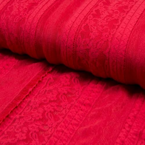 StoffBook ROT SPANDEX BAUMWOLLE SPITZENSTOFF SPITZENBAND-OPTIK STOFF STOFFE, D476 StoffBook ROT SPANDEX BAUMWOLLE SPITZENSTOFF SPITZENBAND-OPTIK STOFF STOFFE, D476 von StoffBook