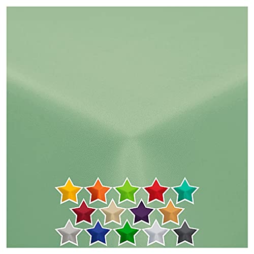 StoffTex Tischdecke I Tischläufer I Tischtuch I Tischwäsche I Dauerhaft Kratzfest I Tischdekoration aus Polyester für Wohnzimmer, Esszimmer, Balkon, Garten (Mint, 140 x 260 cm Oval) von StoffTex