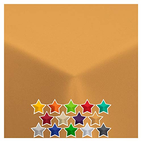 StoffTex Tischdecke I Tischläufer I Tischtuch I Tischwäsche I Dauerhaft Kratzfest I Tischdekoration aus Polyester für Wohnzimmer, Esszimmer, Balkon, Garten (Senf, 50 x 50 cm) von StoffTex