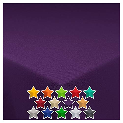 StoffTex Tischdecke I Tischläufer I Tischtuch I Tischwäsche I Dauerhaft Kratzfest I Tischdekoration aus Polyester für Wohnzimmer, Esszimmer, Balkon, Garten (Violett, 30 x 100 cm) von StoffTex
