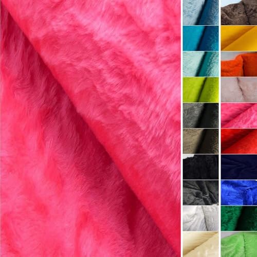 StoffBook BÄRCHENFELL TEDDYFELL FELL STOFF FELLIMITAT (Pink, 100x155cm) von StoffBook