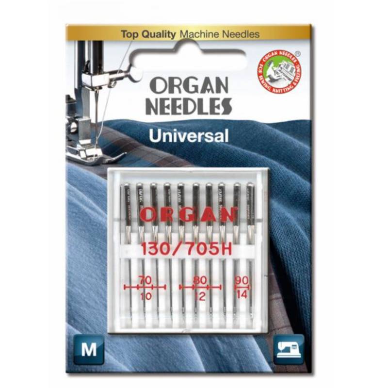 10 Organ Nähmaschinennadeln 130/705 H, Universal 70-90 von Stoffe Hemmers
