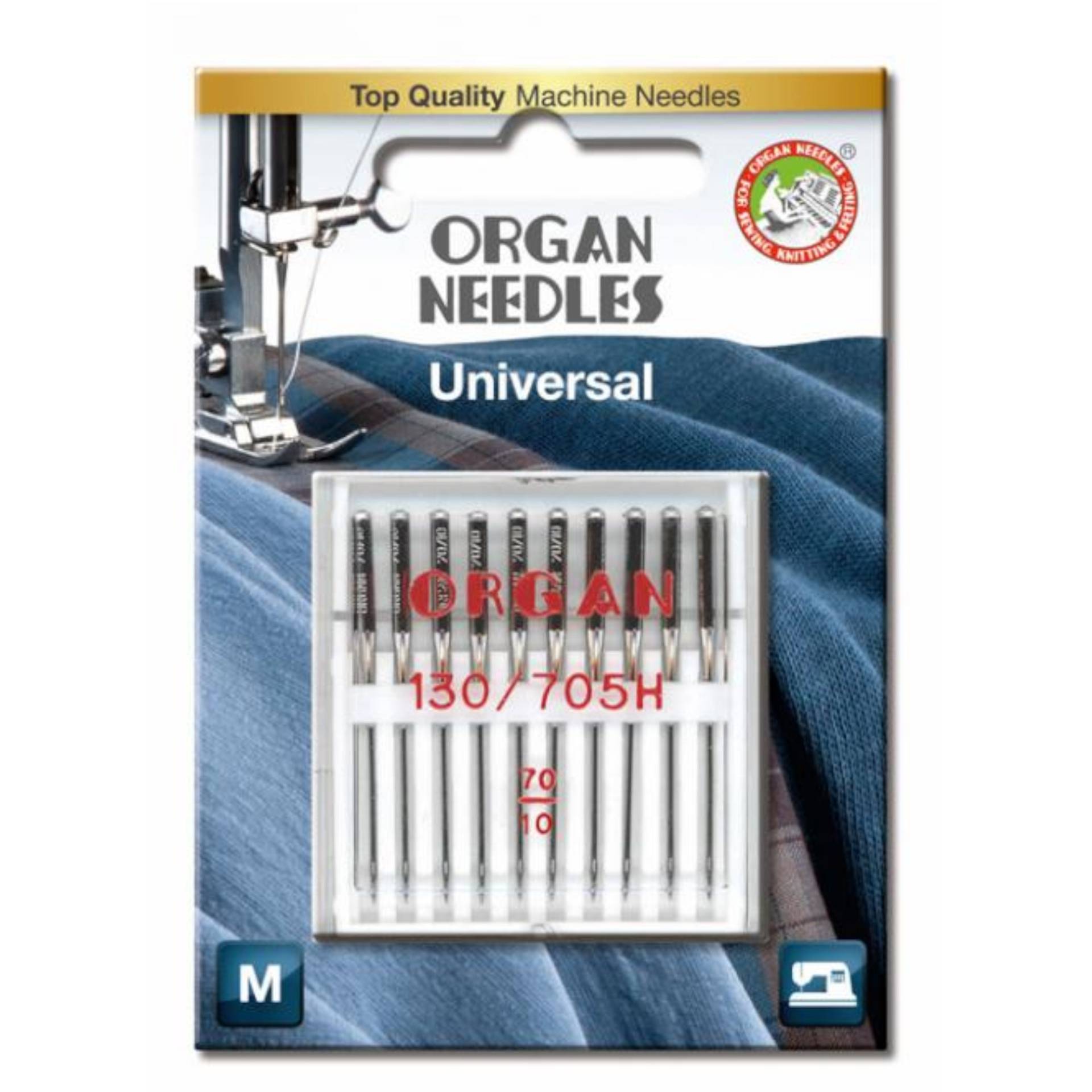 10 Organ Nähmaschinennadeln 130/705 H, Universal 70 von Stoffe Hemmers