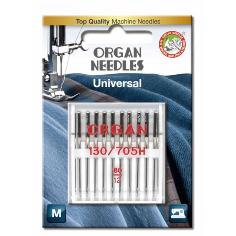 10 Organ Nähmaschinennadeln 130/705 H, Universal 80 von Stoffe Hemmers