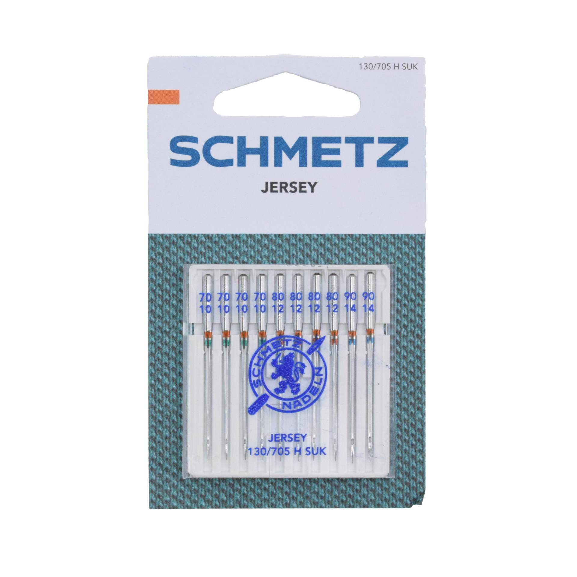 10 x Schmetz Nähmaschinennadeln 130/705, Jersey 70-90 10 x Schmetz Nähmaschinennadeln 130/705, Jersey 70-90 von Stoffe Hemmers