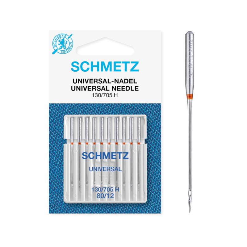 10 x Schmetz Nähmaschinennadeln  130/705 H 80 Universal REFILL von Stoffe Hemmers