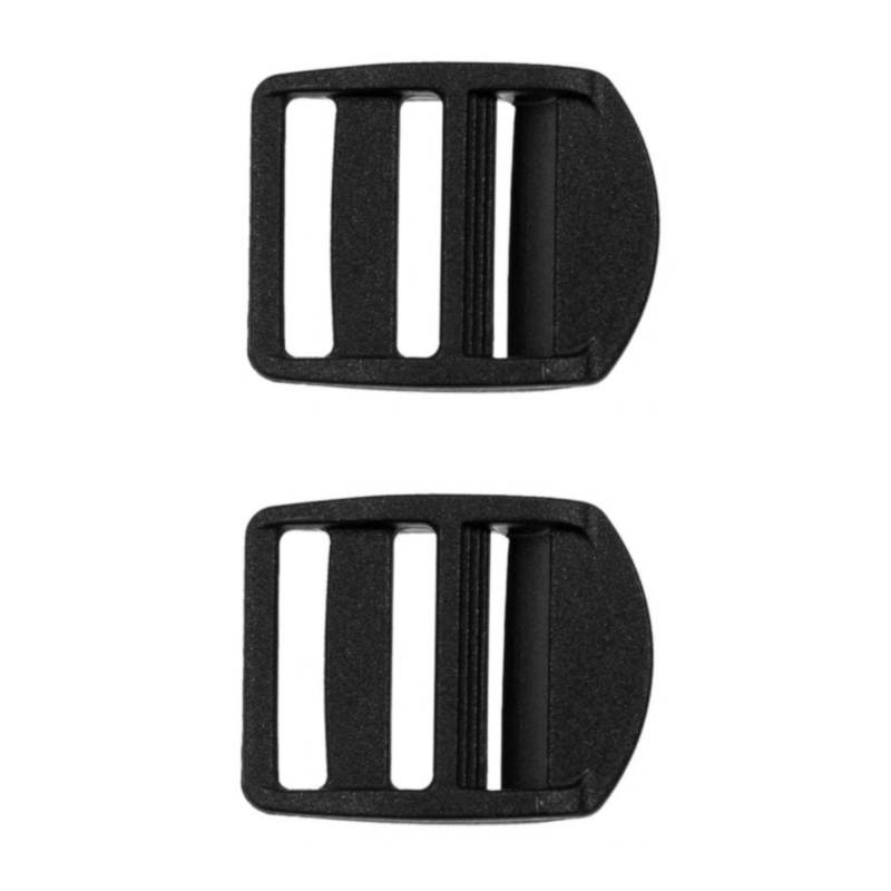 2 Klemm-Leiterschnallen, Gurtversteller 25 mm, schwarz von Stoffe Hemmers