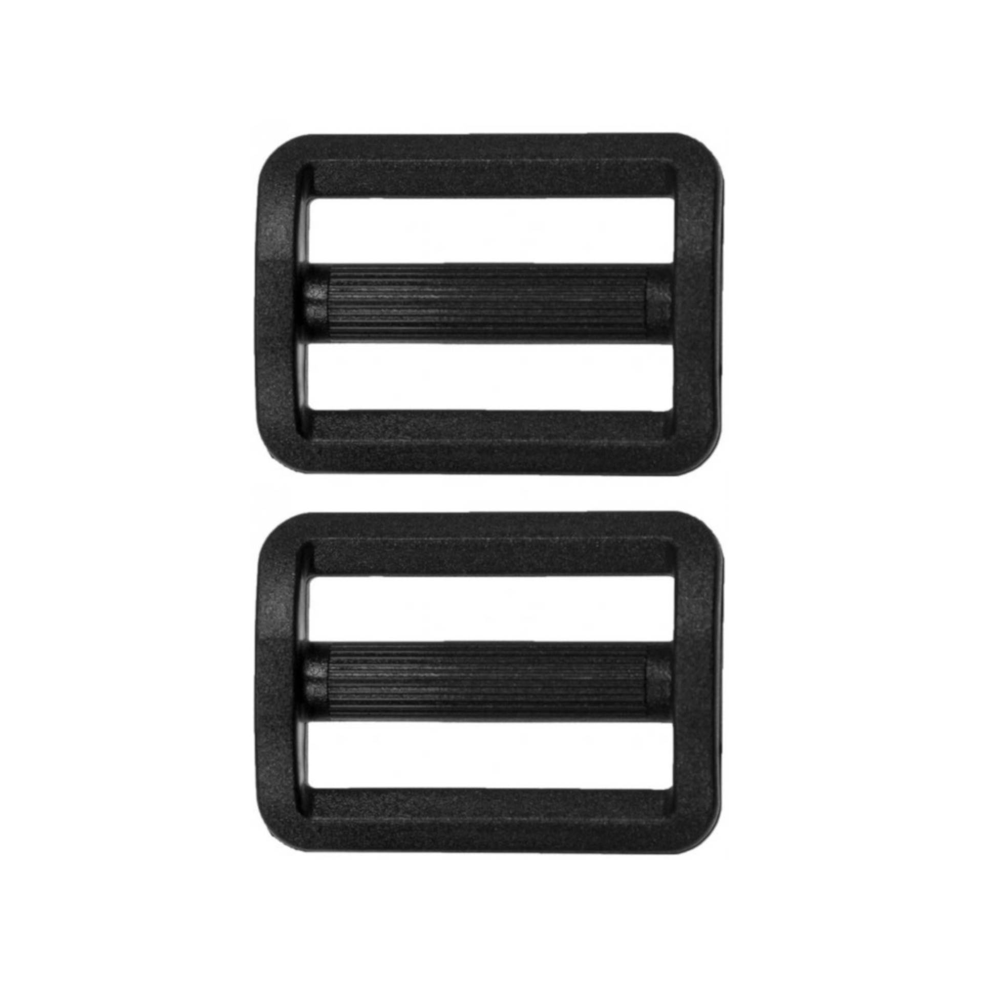 2 Leiterschnallen, Gurtversteller 40 mm, schwarz von Stoffe Hemmers