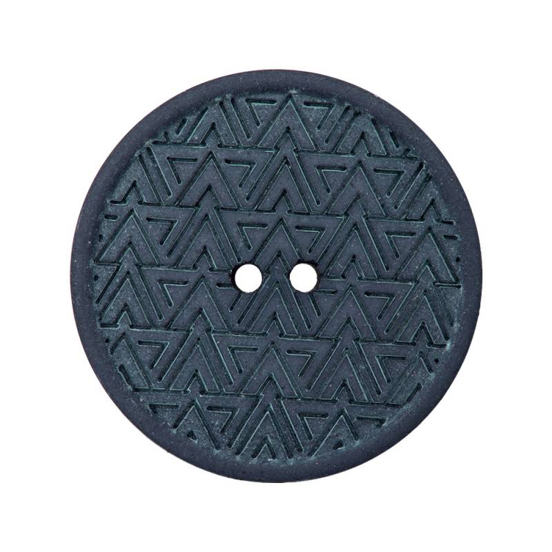 2-Loch Hanf-Polyesterknopf recycelt 20 mm, dunkelgrau (0068) von Stoffe Hemmers