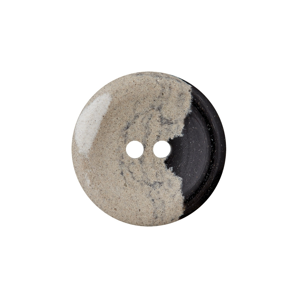 2-Loch Hanf-Polyesterknopf recycelt 20 mm, multicolor-marmoriert 2-Loch Hanf-Polyesterknopf recycelt 20 mm, multicolor-marmoriert von Stoffe Hemmers