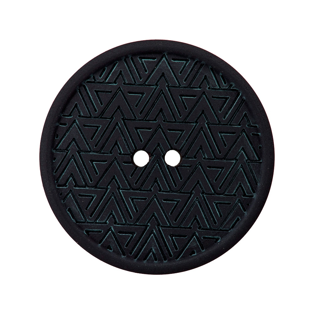 2-Loch Hanf-Polyesterknopf recycelt 20 mm, schwarz (0080) von Stoffe Hemmers