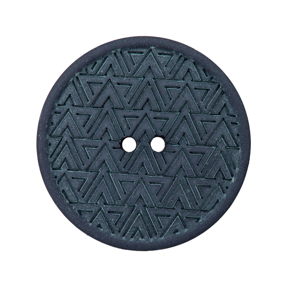 2-Loch Hanf-Polyesterknopf recycelt 28 mm, dunkelgrau (0068) von Stoffe Hemmers