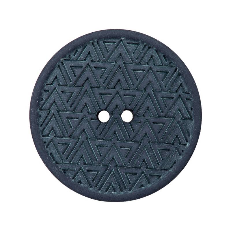 2-Loch Hanf-Polyesterknopf recycelt 28 mm, dunkelgrau (0068) von Stoffe Hemmers