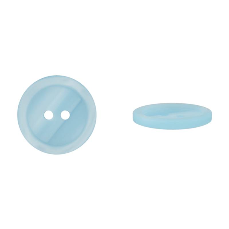 2-Loch Knopf Basic, hellblau, 15mm 2-Loch Knopf Basic, hellblau, 15mm von Stoffe Hemmers