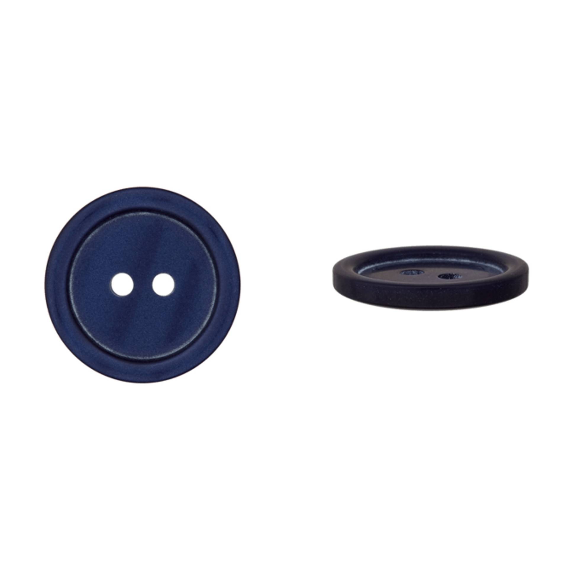 2-Loch Knopf Basic, marineblau, 11mm von Stoffe Hemmers