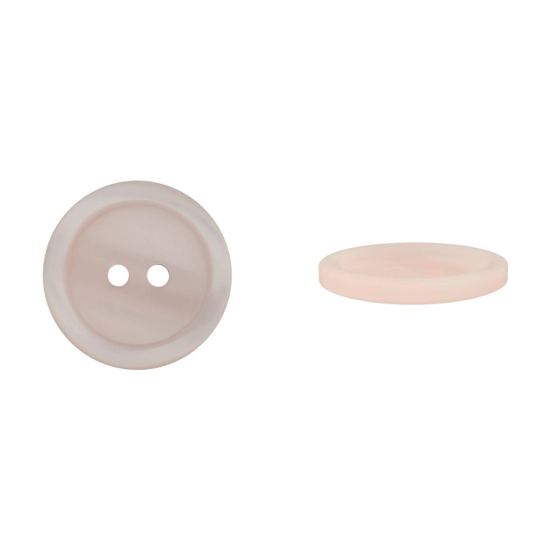 2-Loch Knopf Basic, rosé, 20mm von Stoffe Hemmers